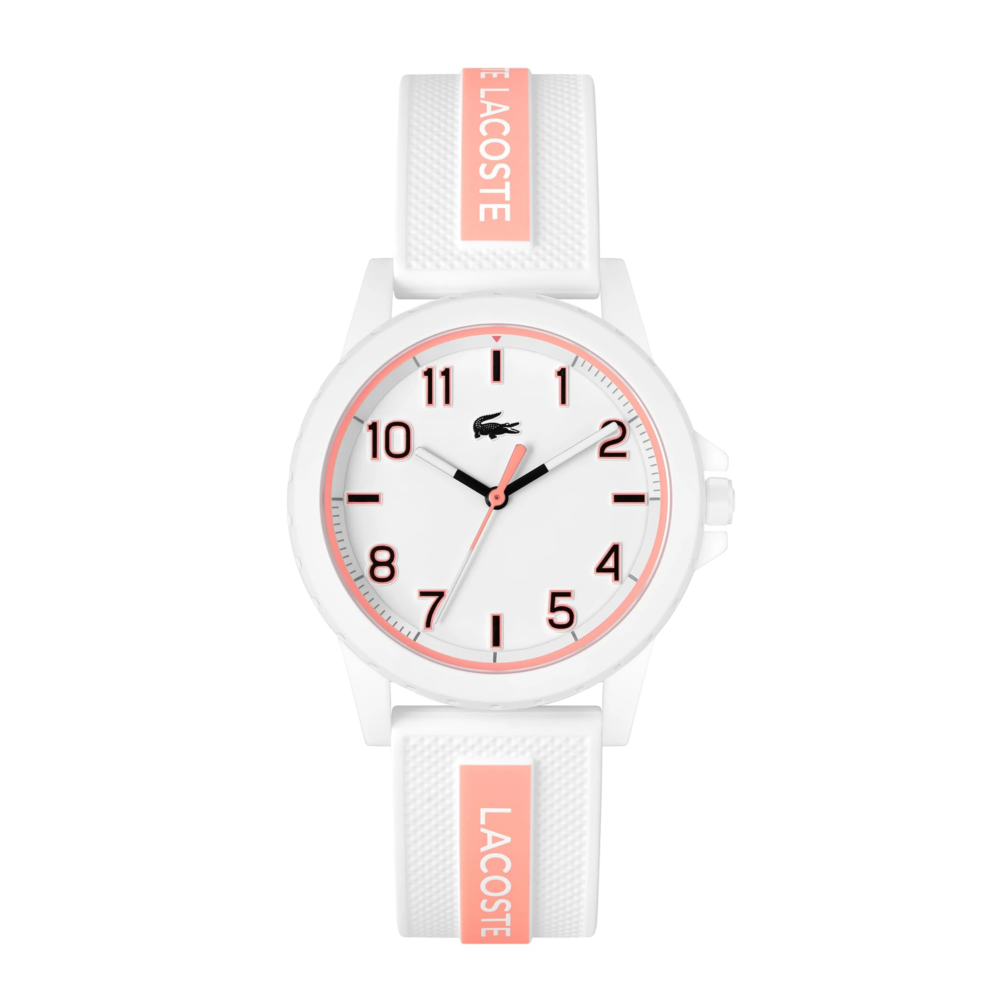 Lacoste Analogue Quartz Watch for Youth RIDER Collection with White Silicone Bracelet - 2020143