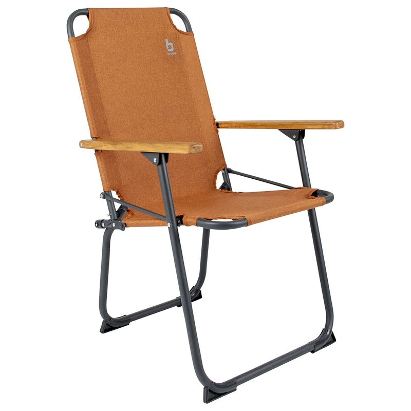 Bo-Camp Bushwick Garden Folding Camping Chair Aluminium Wood 100 kg Clay