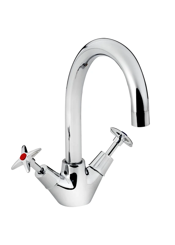 Bristan VAX2 SNK C Value Twin Lever Mono Sink Mixers, Chrome
