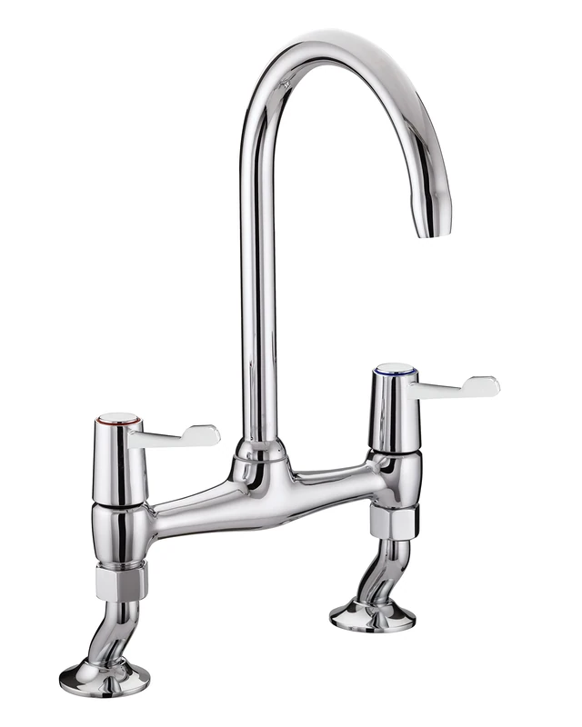 Bristan VAL2 BRDSM C CD Value Deck & Bridge Sink Mixers, Chrome
