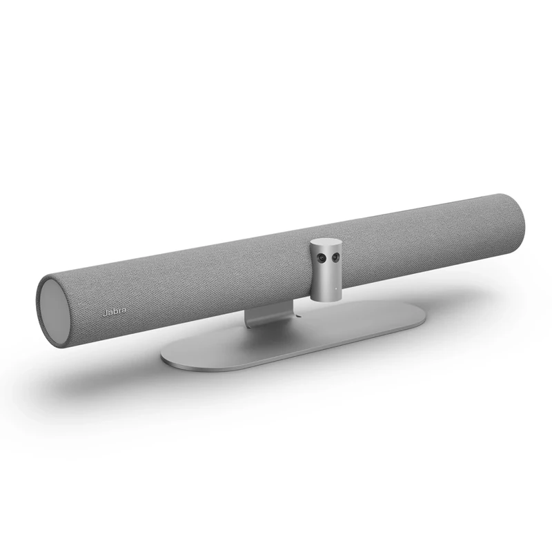 Jabra PanaCast 50 Panoramic 4K Video Bar - Conference Camera for Small & Medium Rooms with 180 Degree Field of View & 8 Microphones - UK Power Supply - grey