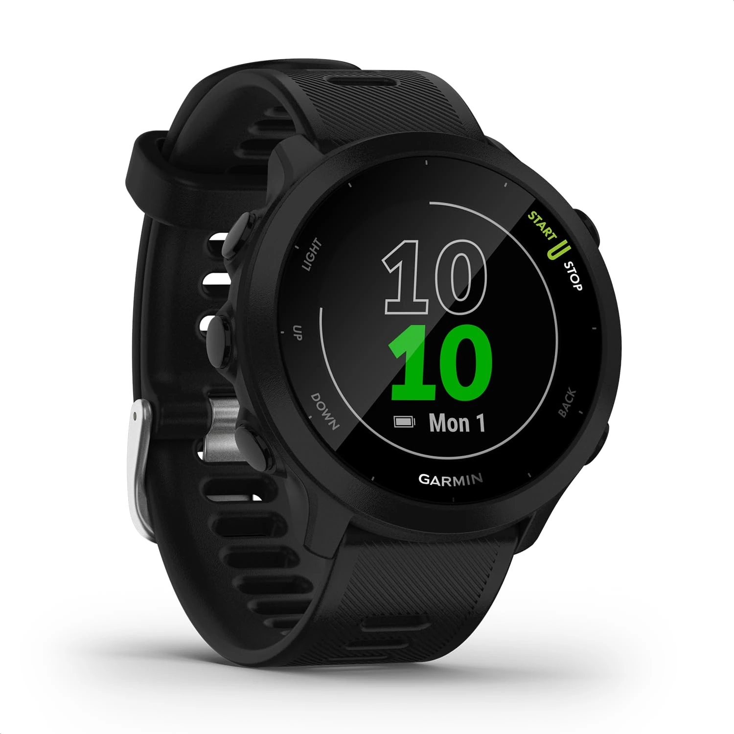 Garmin Forerunner 55 GPS 42mm Running Smartwatch, Easy to use, Lightweight, Training Guidance, Safety & Tracking Features, Black