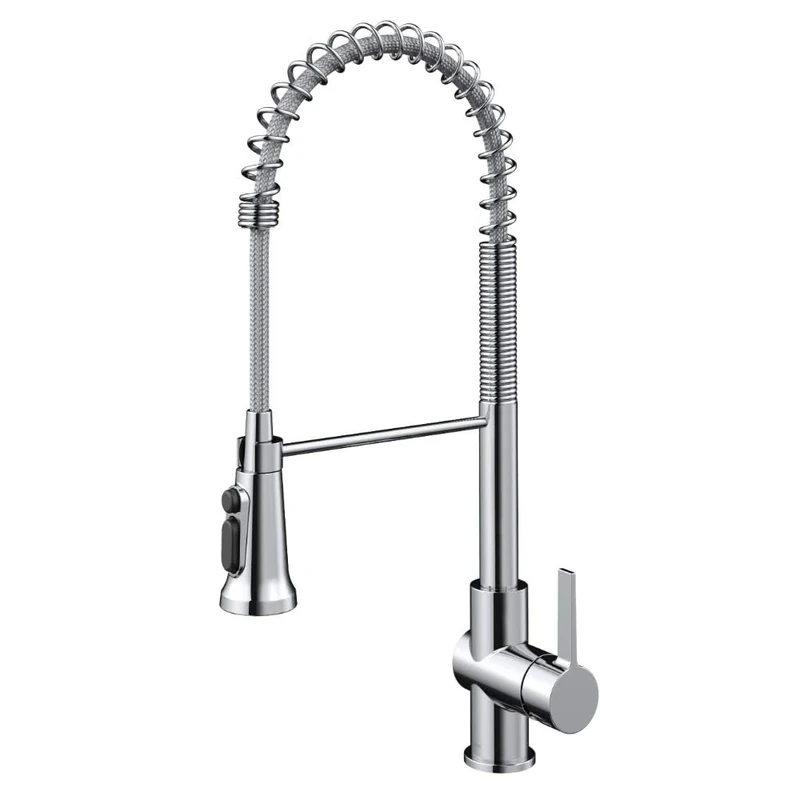 Kraus KFF-1691CH Britt 2-in-1 Commercial Style Pull-Down Single Handle Filter Kitchen Faucet for Reverse Osmosis or Water Filtration System, 22 Inch, Chrome