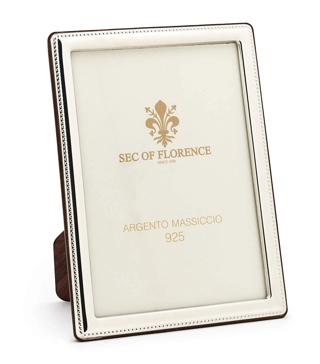 6"x4" in Hallmarked Solid Sterling Silver 925 Photo Picture Frame with Mahogany Wood Back 7379/10x15