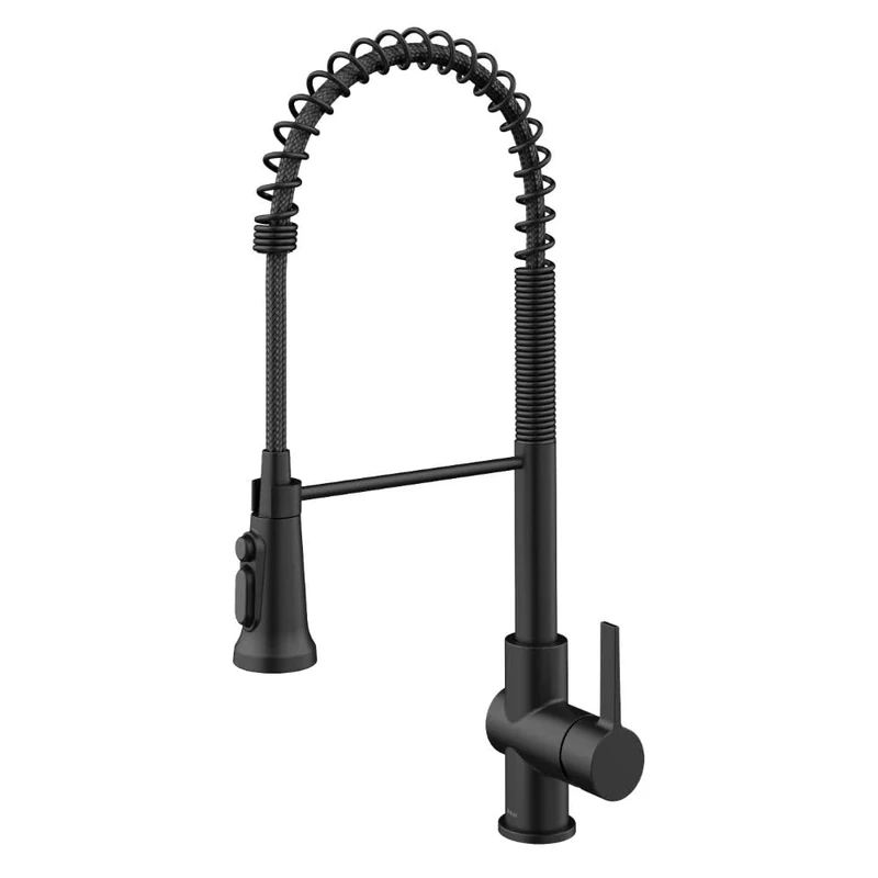 Kraus KFF-1691MB Britt 2-in-1 Commercial Style Pull-Down Single Handle Filter Kitchen Faucet for Reverse Osmosis or Water Filtration System, 22 Inch, Matte Black