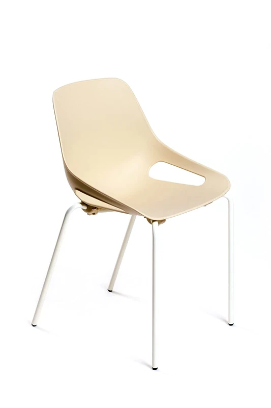 Tagar Stackable Chairs, Polypropylene Iron, Ivory, Estándar