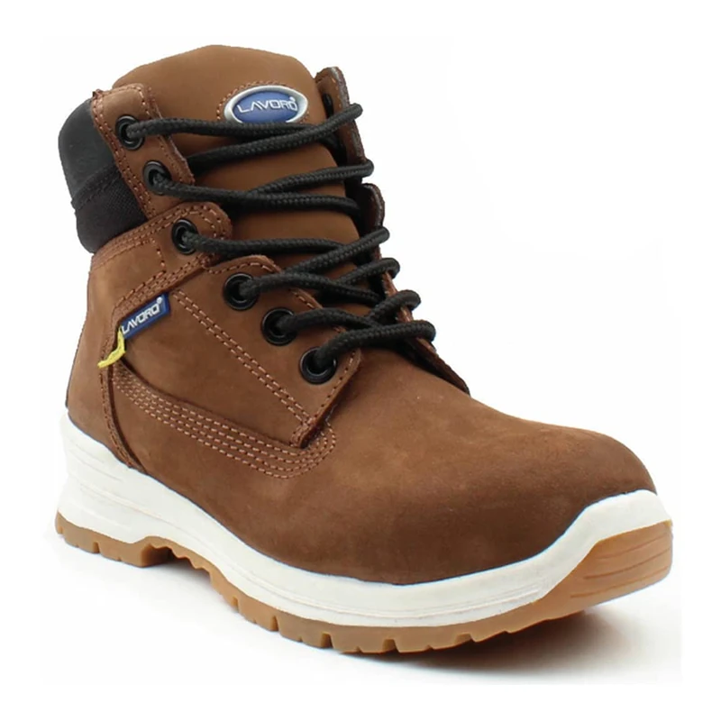 Lavoro 1084.22 Highway E17 Brown Safety Boots, ESD-S3, Brown, Size 38