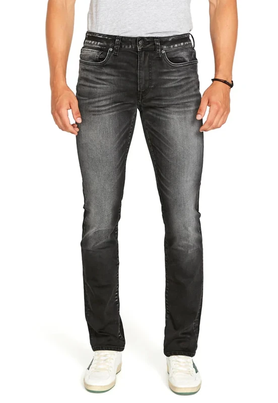 Buffalo David Bitton Men's Slim ASH Jeans, Black, 27 32
