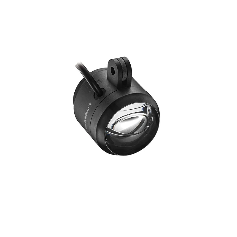 Litemove e-Bike Headlight SE-702, Mount Up, Power Cable: 1400mm, Waterproof Power Cable Connector- Black