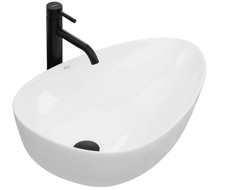 Rea Bathroom Sink Made of Ceramic Greta 55 - Snow White - REA-U8536