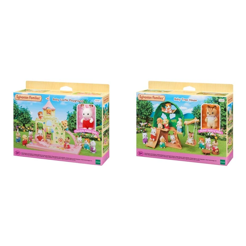 Sylvanian Families Baby Castle Playground and Treehouse Sets