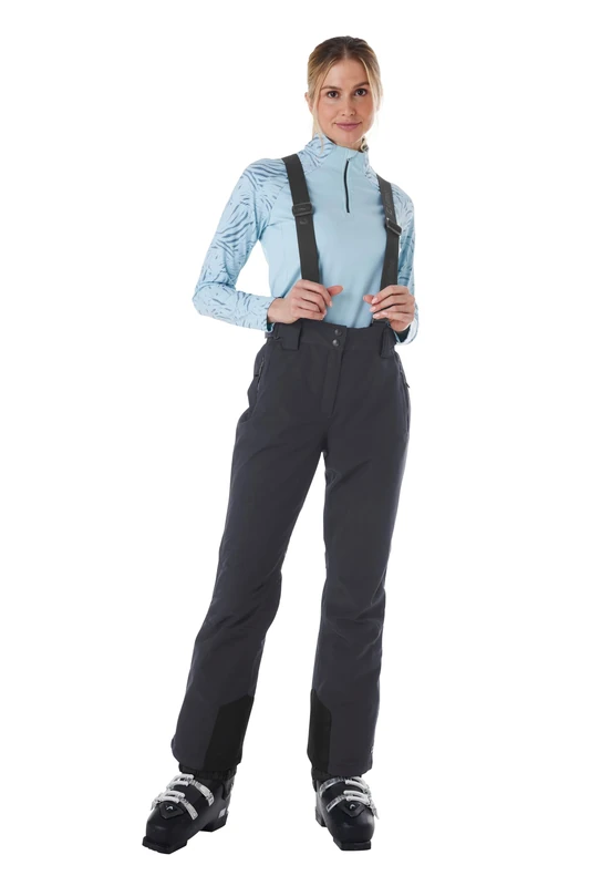 Killtec KSW 249 WMN SKI PNTS 37559-000 Women's Functional Ski Trousers with Removable Straps Black Blue 38