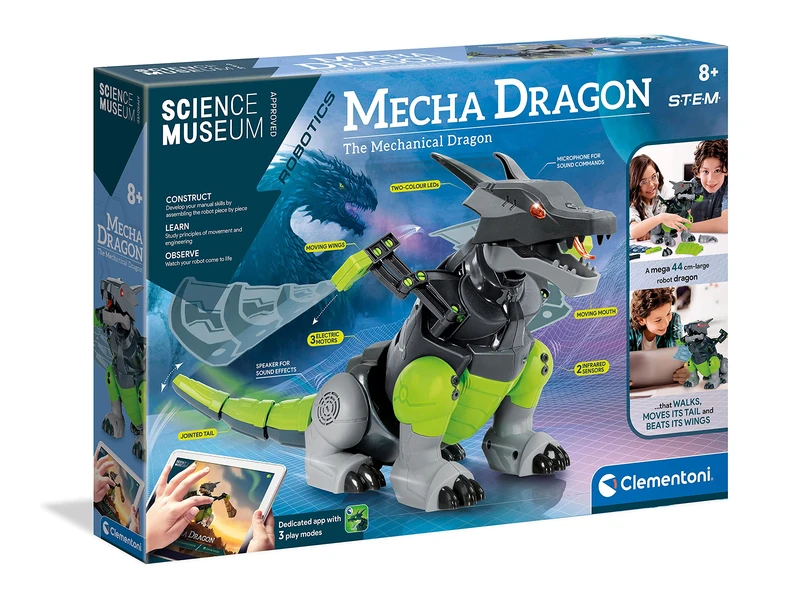 Clementoni Mecha Dragon: Build, Control & Play! Interactive Robot with App & Games (8+ years)