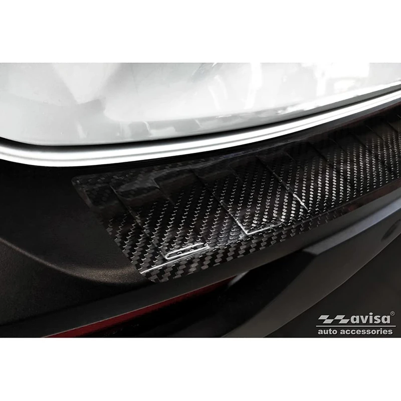 Avisa Real 3D Carbon Rear bumper protector compatible with Mazda MX-30 2020- 'Ribs'