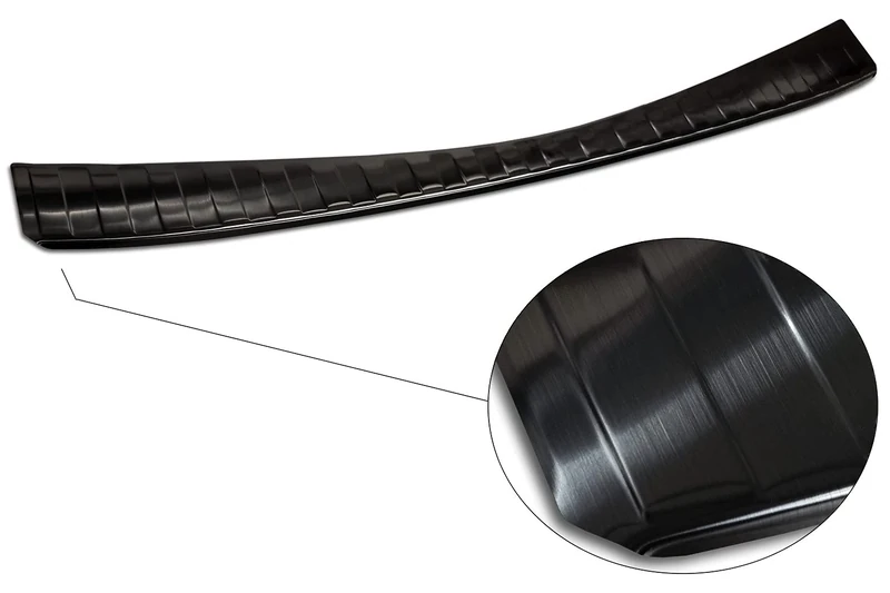 Avisa Black Stainless Steel Rear bumper protector compatible with Toyota Corolla XII Combi 2019- (incl. GR Sport) & Suzuki Swace Combi 2020- 'Ribs'