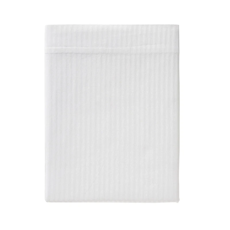 Grand Hotel Satin Jacquard Bed Sheet 240cm x 300cm White - Image 1