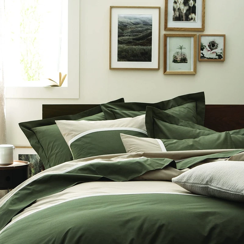 Cotton Percale Duvet Cover Set, 140 x 220 cm, You and Me Essential