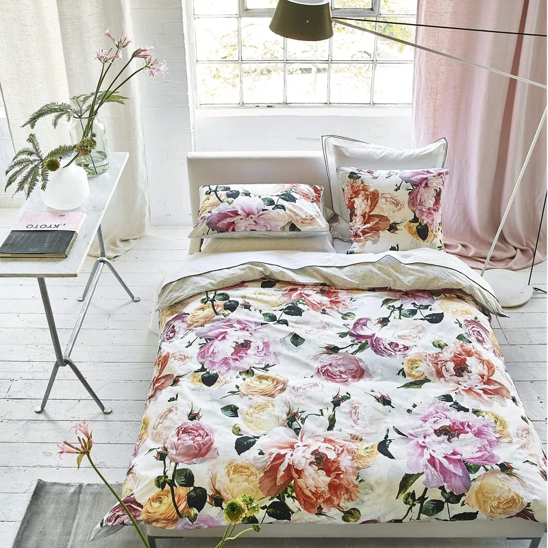 Printed Cotton Percale Duvet Cover, 240 x 220 cm, Multi-Colour, Tourangelle