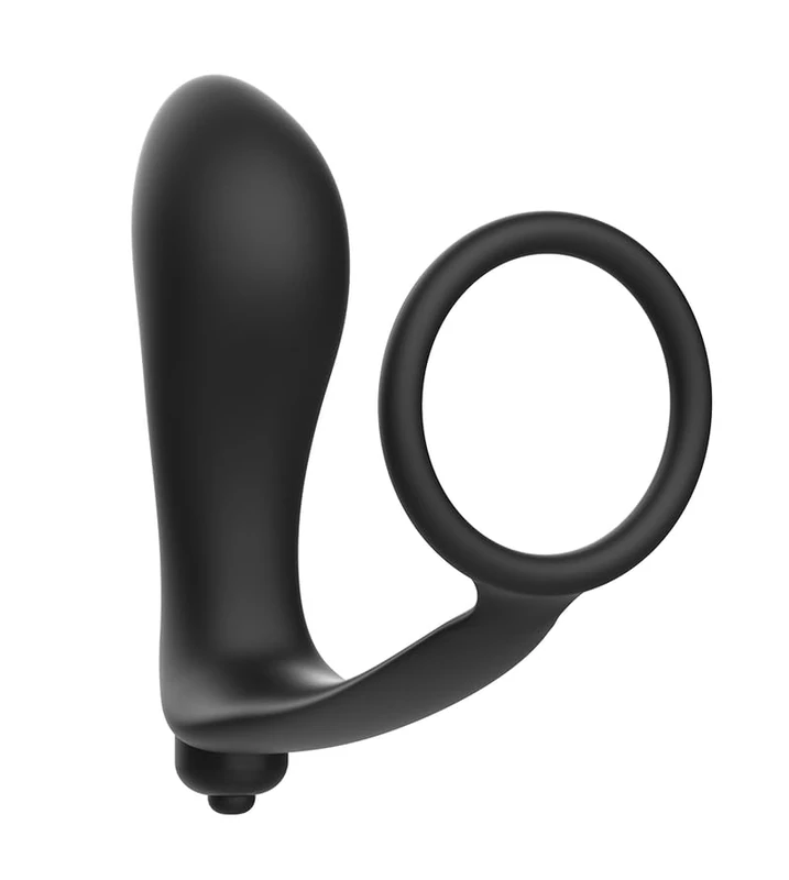 ADDICTED TOYS VIBRATORY ANAL PLUG WITH PENIS RING