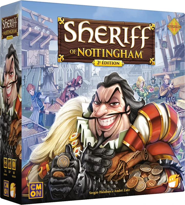 Funforge | Sheriff of Notthingham - 2nd Edition | Board Game | Ages 14+ | 3-6 Players | 60 Minutes