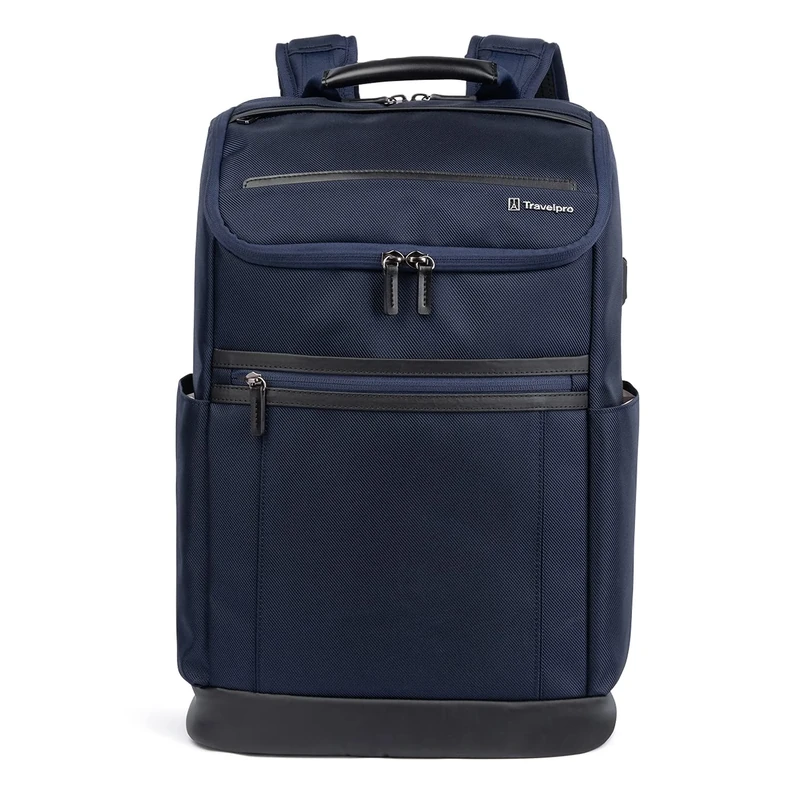 Travelpro Unisex's Crew Executive Choice 3 Carry on Medium Top Load Backpack Fits Up to 15.6” Laptops and Tablets, USB a and C Ports, Patriot Blue, M