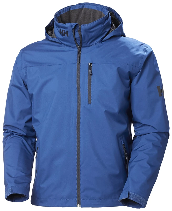 Helly Hansen Men's Crew Hooded Midlayer Jacket, Deep Fjord, L - Image 1