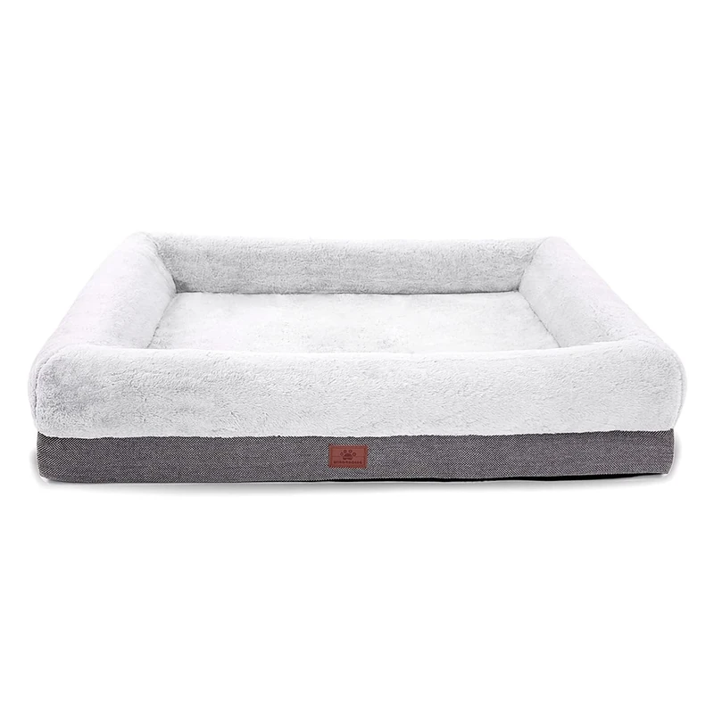 Rusefar Orthopedic Dog Bed, Large/Medium, Waterproof Liner & Washable Cover, For Crates & Couches