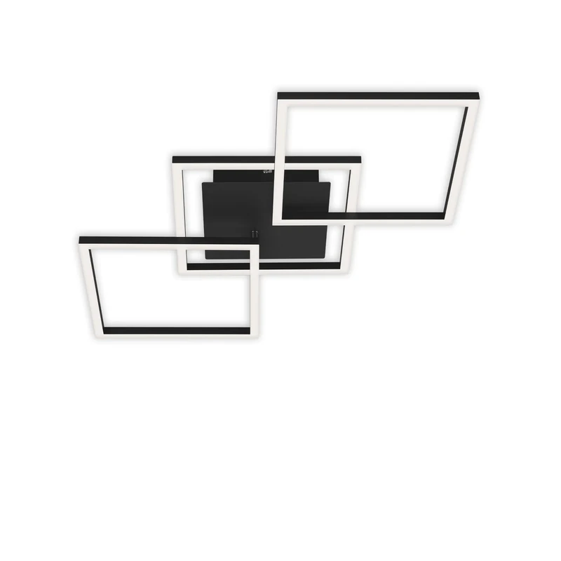 Briloner Leuchten - LED Ceiling Light rotatable, Ceiling lamp dimmable, 36 watts, 2,600 lumens, 3,000 Kelvin, Black, 763 x 368 x 73 mm (L x W x H)