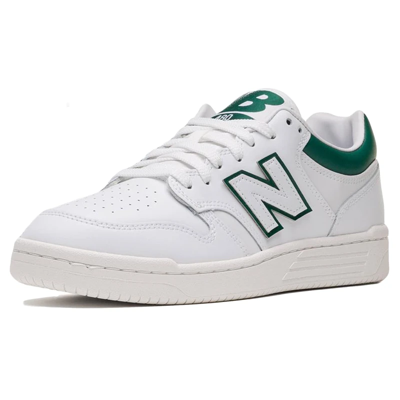 New Balance Mens 480 Sneaker, White Green, 8.5 UK