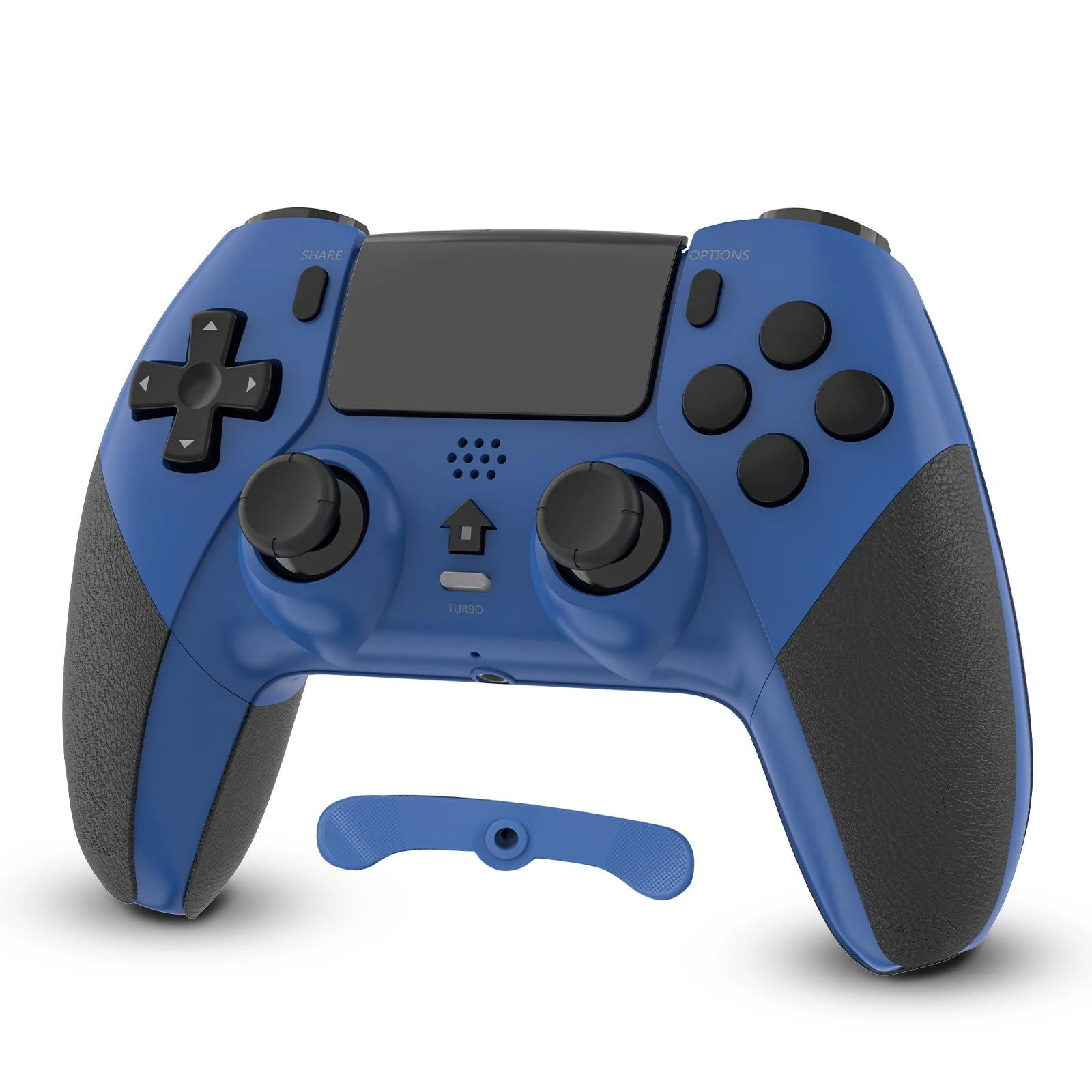 CHEREEKI Compatible with PS4 Controller Wireless Controller for P-4/Pro/Slim Bluetooth Remote Gamepad Joystick Vibration Turbo Six-Axis Sensor Audio Jack Touch Panel Wake UP Game Controller Blue