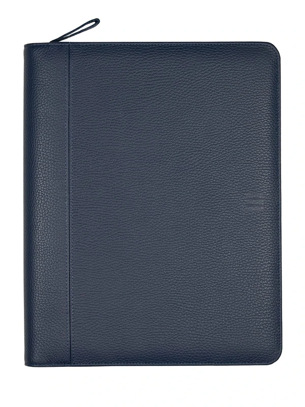 Finocam – Blue Andrea Zip-Close Leather Document Holder