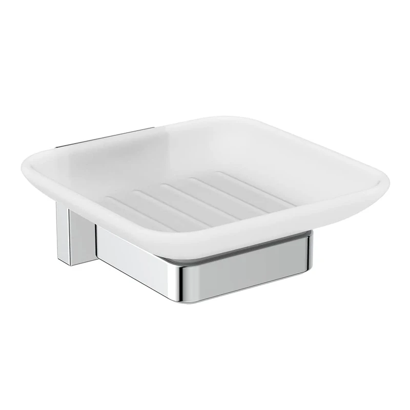 Ideal Standard IOM Square Wall Mounted Soap Dish And Holder, E2201AA