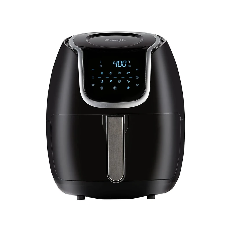 Power XL Vortex Air Fryer 2.8L - 4-in-1 Digital Air Fryer - 360 Degree Cyclonic Technology - 8 Pre-Set Functions - Makes Cooking with Less Oil & Fat Easier and Quicker - Recipe Book Included