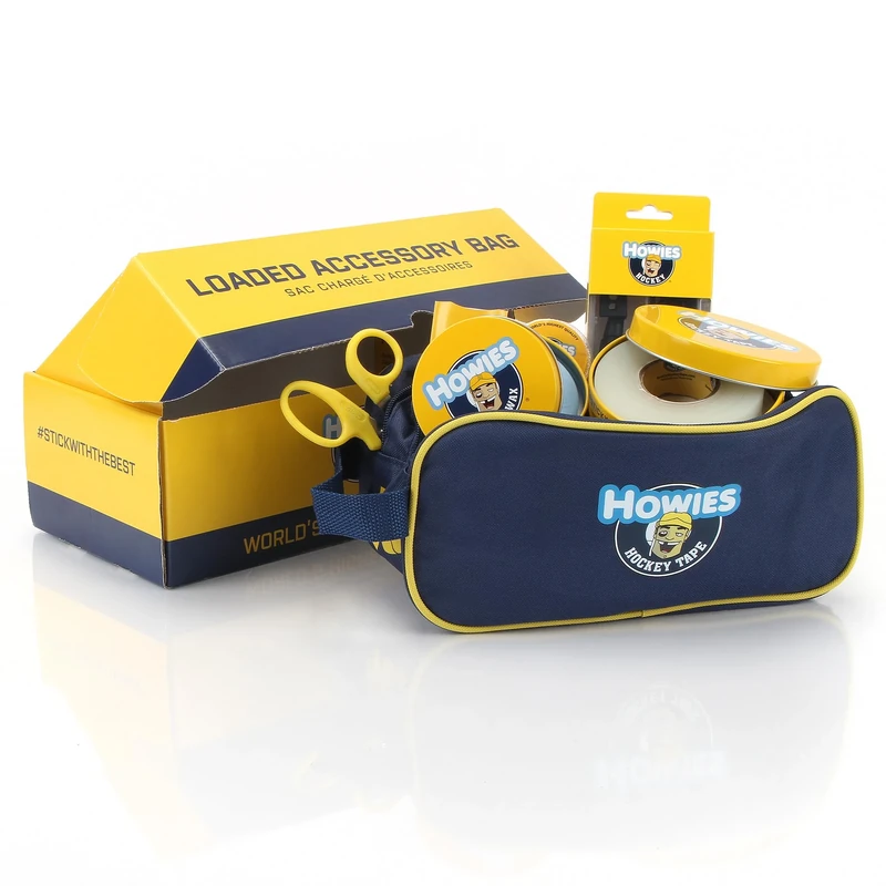 Howies Hockey Loaded Accessory Bag – Includes Stick, Grip, and Shin Pad Tape, Helmet Repair Kit, Fine Skate Stone and More! Ultimate Travel Bag and Gift for Hockey Players & Fans. - Image 1