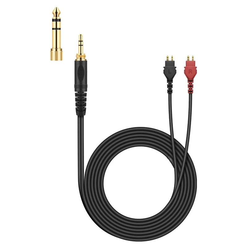 Sennheiser Headphones - Original Accessory Cable - 3-meter unbalanced cable with 3.5mm connector plug and screw-on 6.35mm adapter plug for audiophile open-back HD 600 Series headphones