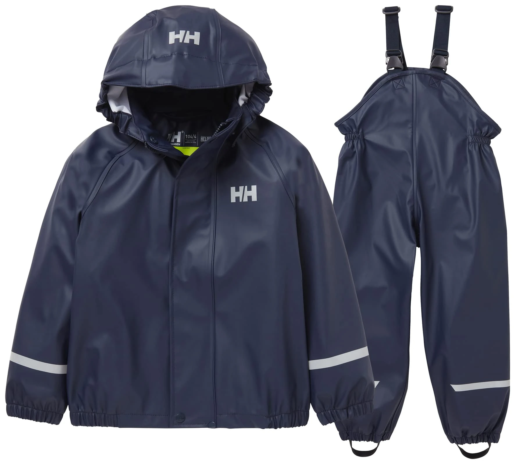 Helly Hansen Kids Unisex K Bergen 2.0 Pu Rainset, Navy, 3