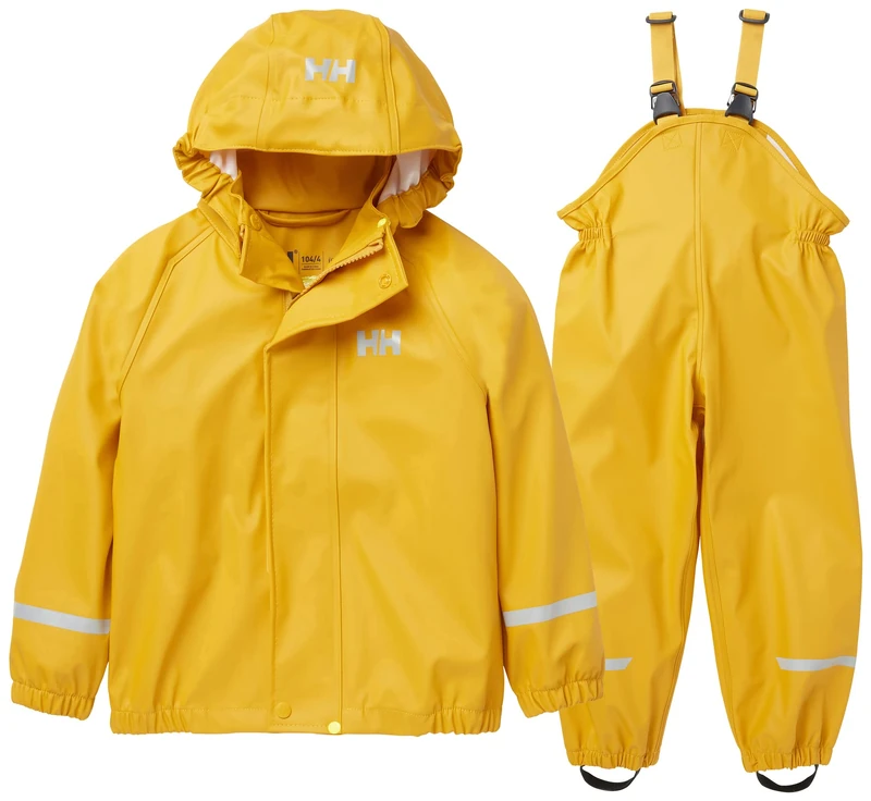 Helly Hansen Kids Unisex K Bergen 2.0 Pu Rainset, Essential Yellow, 3