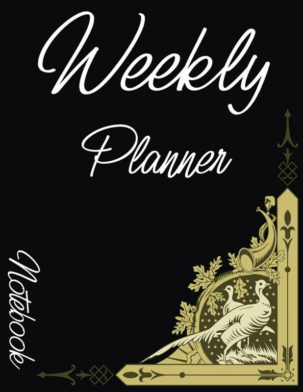 Weekly Planner Notebook: 52 Weeks of Menu Planning Pages with Weekly Grocery Shopping List -Academic Weekly & Monthly Planner, Flexible Cover, to-Do List, Twin-Wire Binding