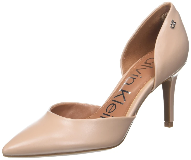 Calvin Klein Women's Gloria Pump, Barely Nude 110, 3.5 UK