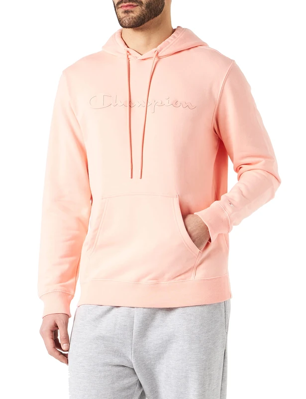 Champion Men's American Classics Hooded Sweatshirt, Rosa, M