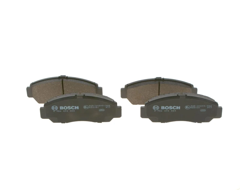 Bosch BP1872 - Brake Pads Car Front Axle - Bosch Quality - Reduced Noise and Dust - ECE-R90 Certified - Copper-Free - 1 Set of 4 Pads