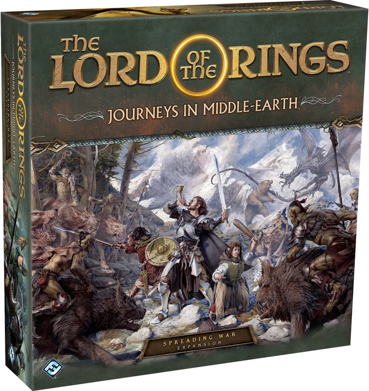 Fantasy Flight Games, Journeys in Middle-Earth: Spreading War Expansion, Miniature Game, 1 to 5 Players, Ages 14+, 60 to 120 Minute Playing Time, Multicolor, FFGJME08