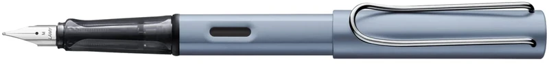 Lamy 1235645 AL-star Fountain Pen 38, Azure Aluminium Fountain Pen with Transparent Grip and Steel Nib, Nib Size F