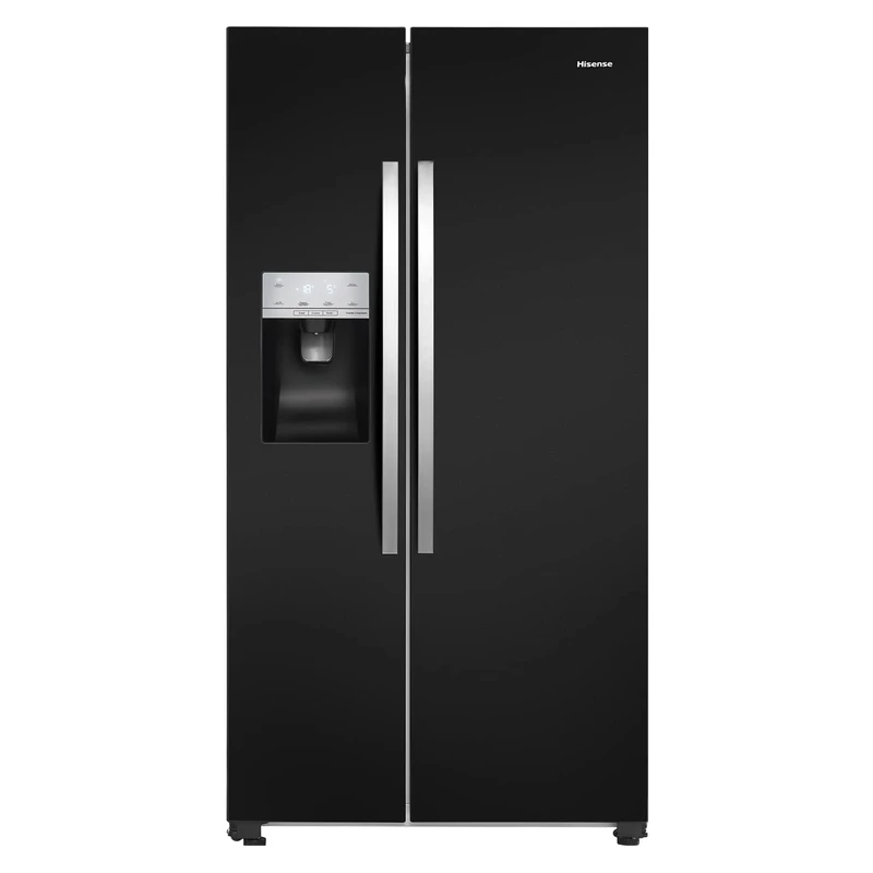 Hisense 535 Litre American Fridge Freezer - Black