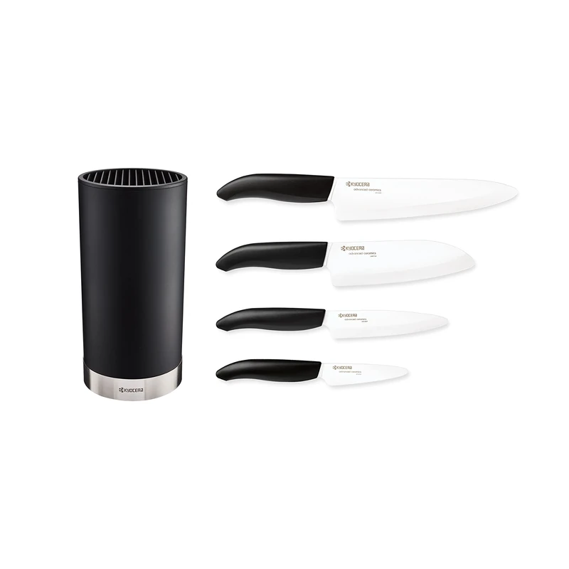 Kyocera KB-RD BK 4KN FK EU - 4pc Knife & Block Set, Black