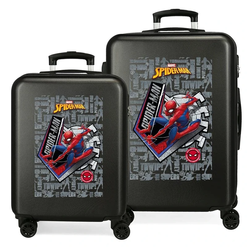 Marvel Great Power Luggage- Luggage Set, 48x68x26 cms, Black