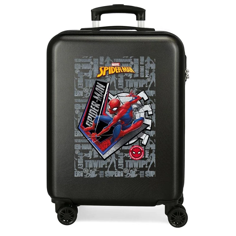 Marvel Great Power Luggage- Kids' Luggage, 38x55x20 cms, Black