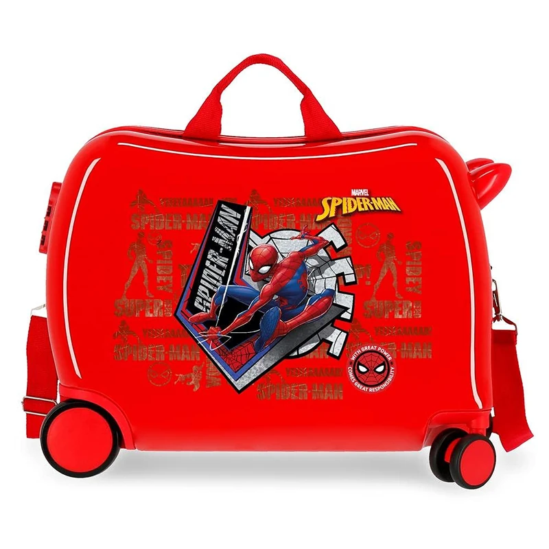 Marvel Great Power Luggage- Kids' Luggage, 50x38x20 cms, Rojo