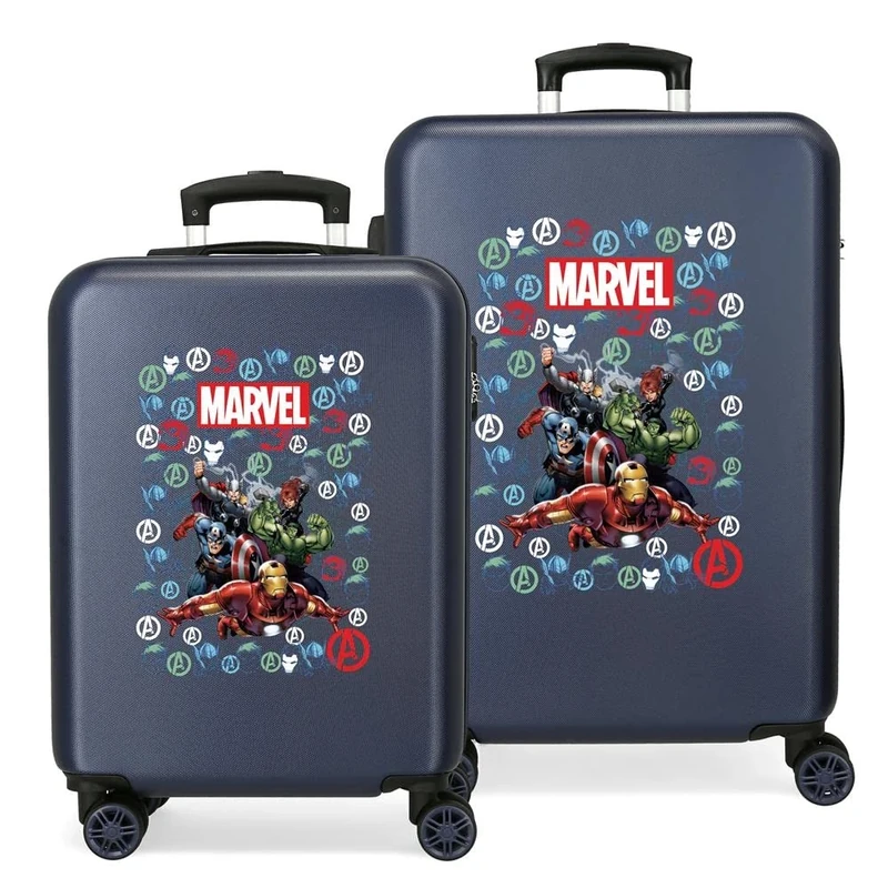 Marvel Avengers Team Luggage- Luggage Set, 48x68x26 cms, Azul