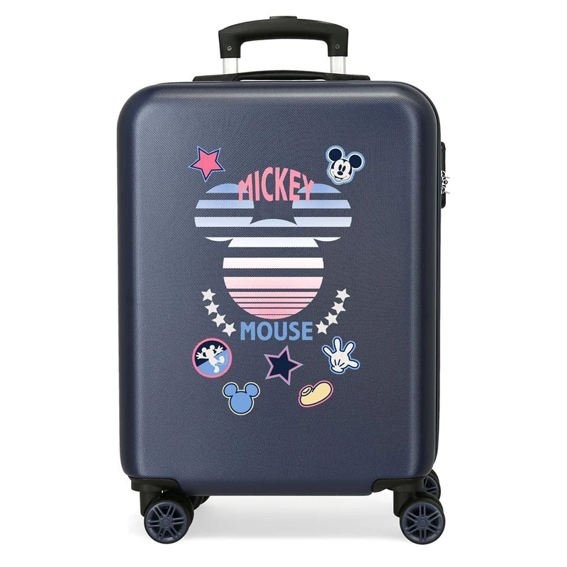 Disney Mickey Denim Luggage- Carry-On Luggage, 38x55x20 cms, Azul